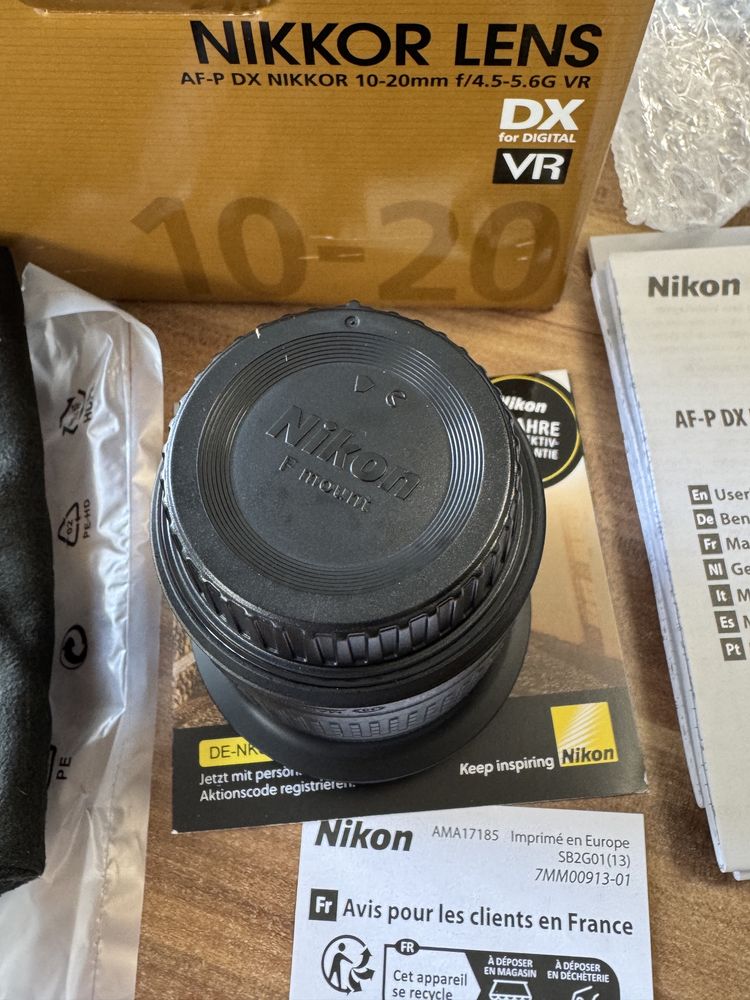 Nikon 10-20mm Obiectiv Foto DSLR f/4.5-5.6 AF-P G VR DX / Nou |