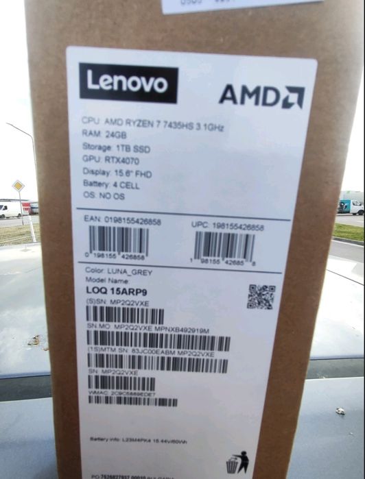 Продавам лаптоп Lenvo LOQ