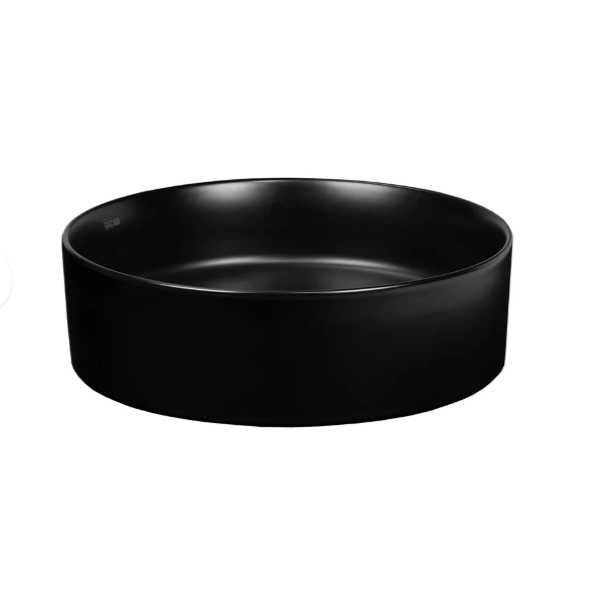 Умивалник мивка за баня с кръгла форма Cascada черен мат