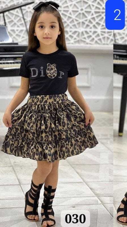 Set fetițe fusta și tricou