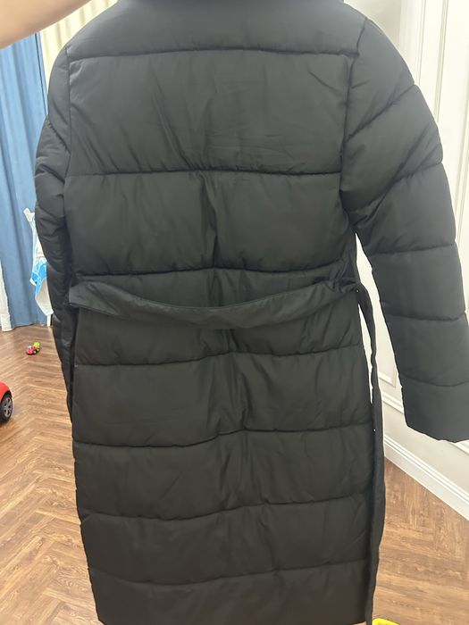 Верхняя одежда, длинное пальто, с меховым воротником