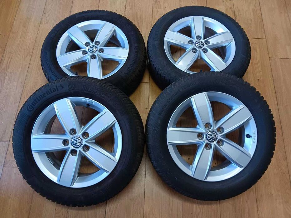 Jante 15 VW Polo originale +anvelope MS Skoda Fabia Seat Ibiza Audi A1