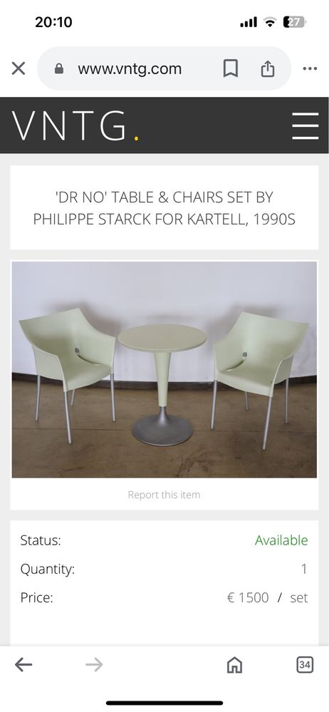 Градински сет от Philippe Starck за Kartell / 90-те