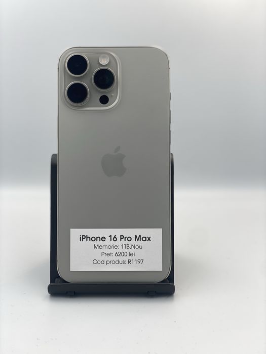 iPhone 16 Pro Max - 1TB memorie, NOU, garantie 1 an
