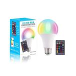 LED RGBW Цветна крушка с дистанционно за декорация