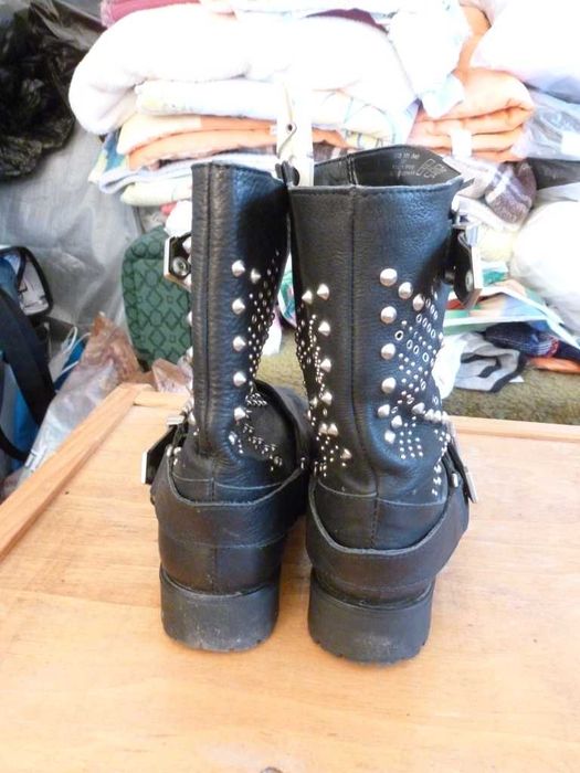 ZARA боти от естествена кожа с кабси