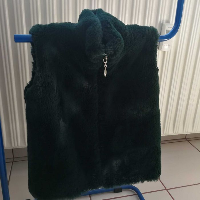 Детски елек Teddy Bear с хастар, тъмно зелен