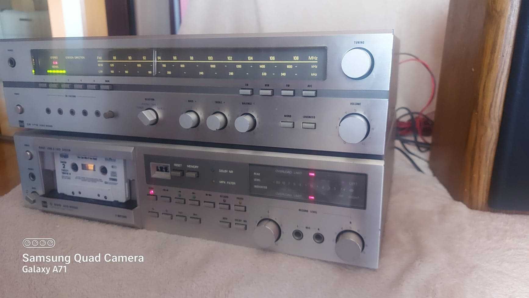 Dual CR-1710 amplituner + Dual 828 stereo cassette deck autoreverse