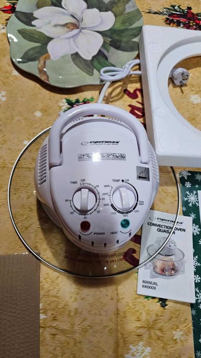 Cuptor cu halogen si convectie Esperanza Quasar EKO003, 1400W 18 litri