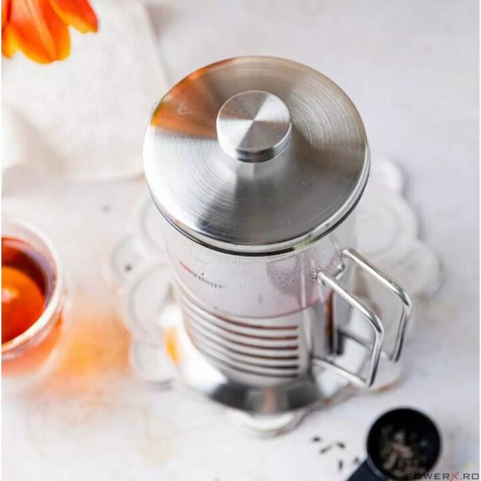 Infuzor pentru ceai si cafea, ceainic cu presa, capacitate 350 ml, din