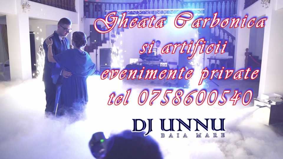 Dj, sonorizare, schelă lumini, gheata carbonica și artificii