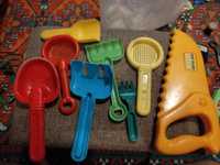 Набор игрушек инструменты для игр сито лопаточки пила грабли