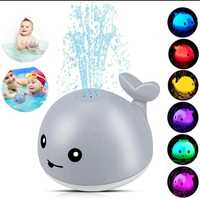 Іграшка для купання дітей "Кит фонтан" Mini Whale Fountain Сірий дитяч