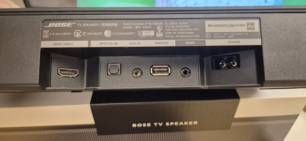 Soundbar Bose hdmi Arc Cec Bluetooth Streamer