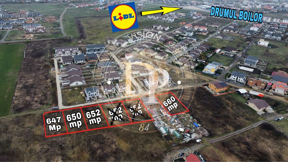 Teren de vanzare Mosnita Veche 4 parcele cu toate utilitatile