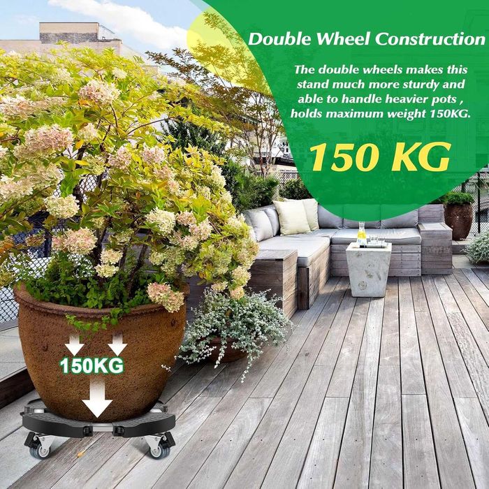 Регулируема поставка на колела за саксии (35–48 см)