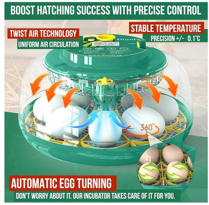 incubator complet automat pt 18 oua.