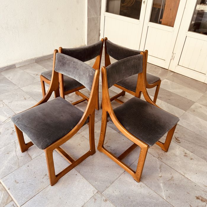 Италиански дизайнерски столове, Mid-Century Modern (4 бр.)