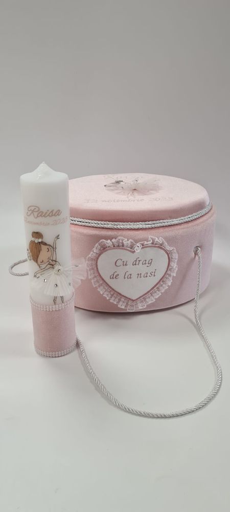Trusou botez din catifea personalizat