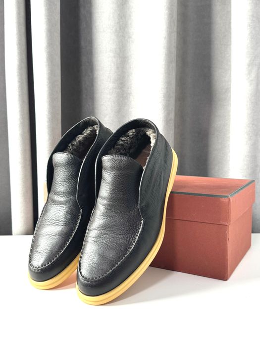 Мужские ботинки с мехом Loro Piana