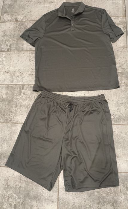 Set trening bărbați vară, 2 piese – tricou polo + pantaloni scurti xxl