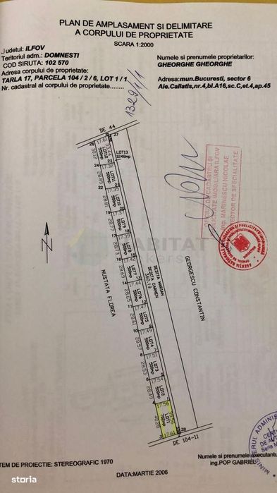 Teren de Vânzare în Domnești – 7.500 mp cu Două Fronturi Stradale, Ide