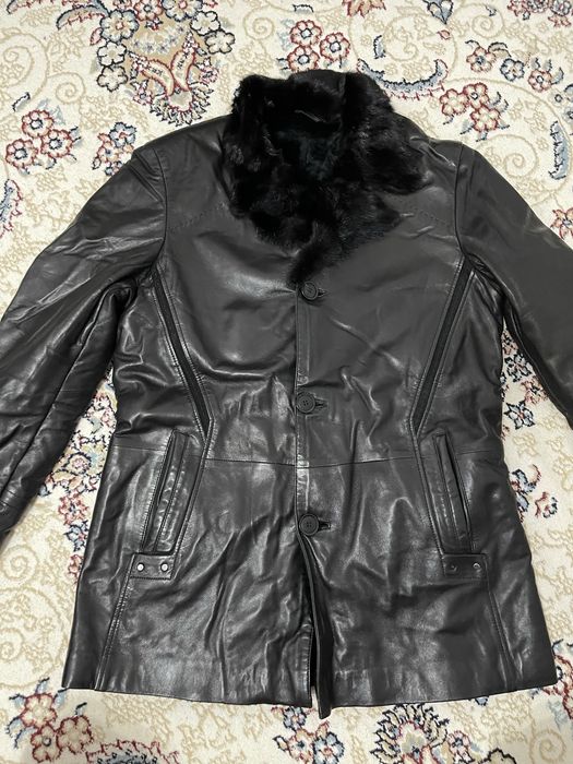 Мужская кожаная дубленка 52рр