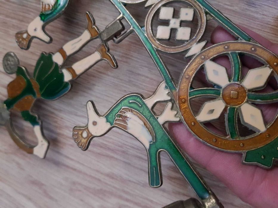 Donariu rusesc din bronz masiv si email