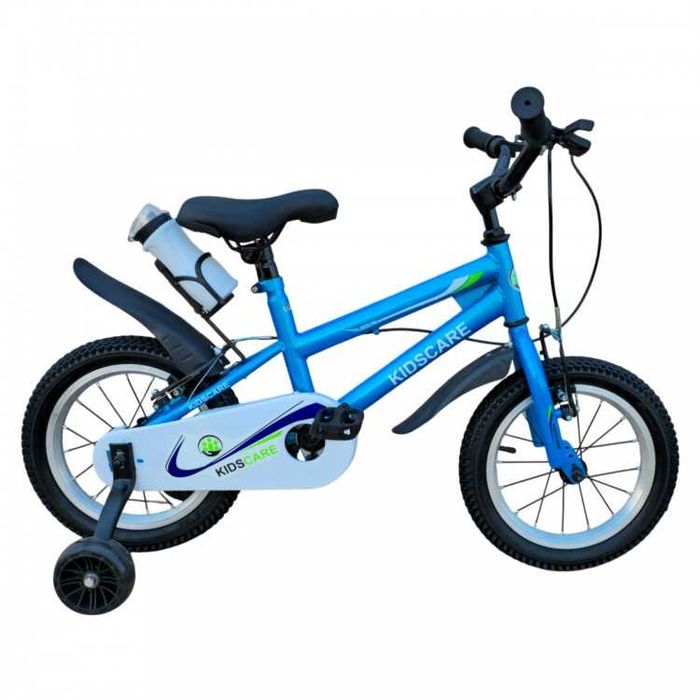 Bicicleta copii 3-6 ani  14 inch – cu roti ajutatoare, sticla inclusa