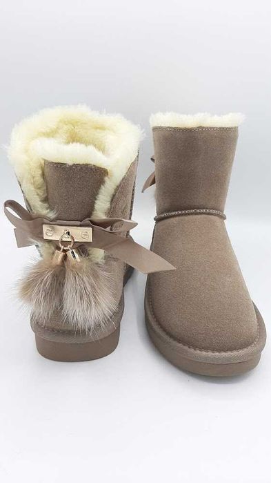 Ghete tip UGG fluffy - piele naturala - 35-40
