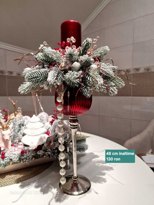 Aranjamente de Crăciun realizate manual