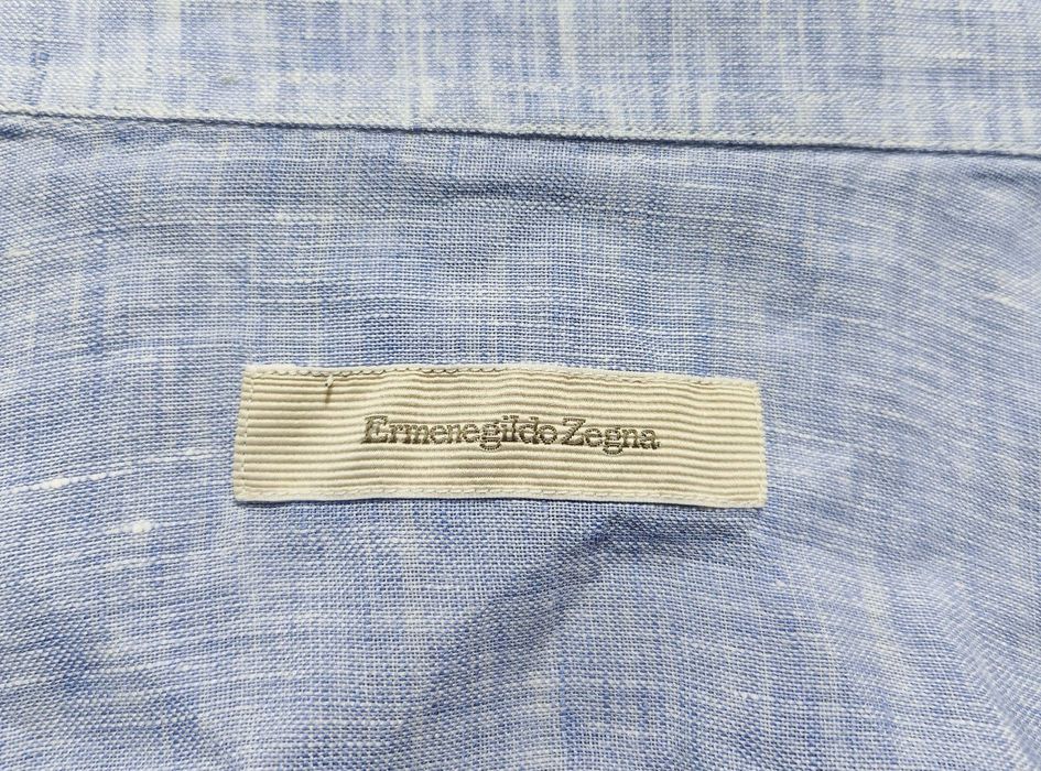 Ermenegildo Zegna 100% Ленена мъжка риза размер М