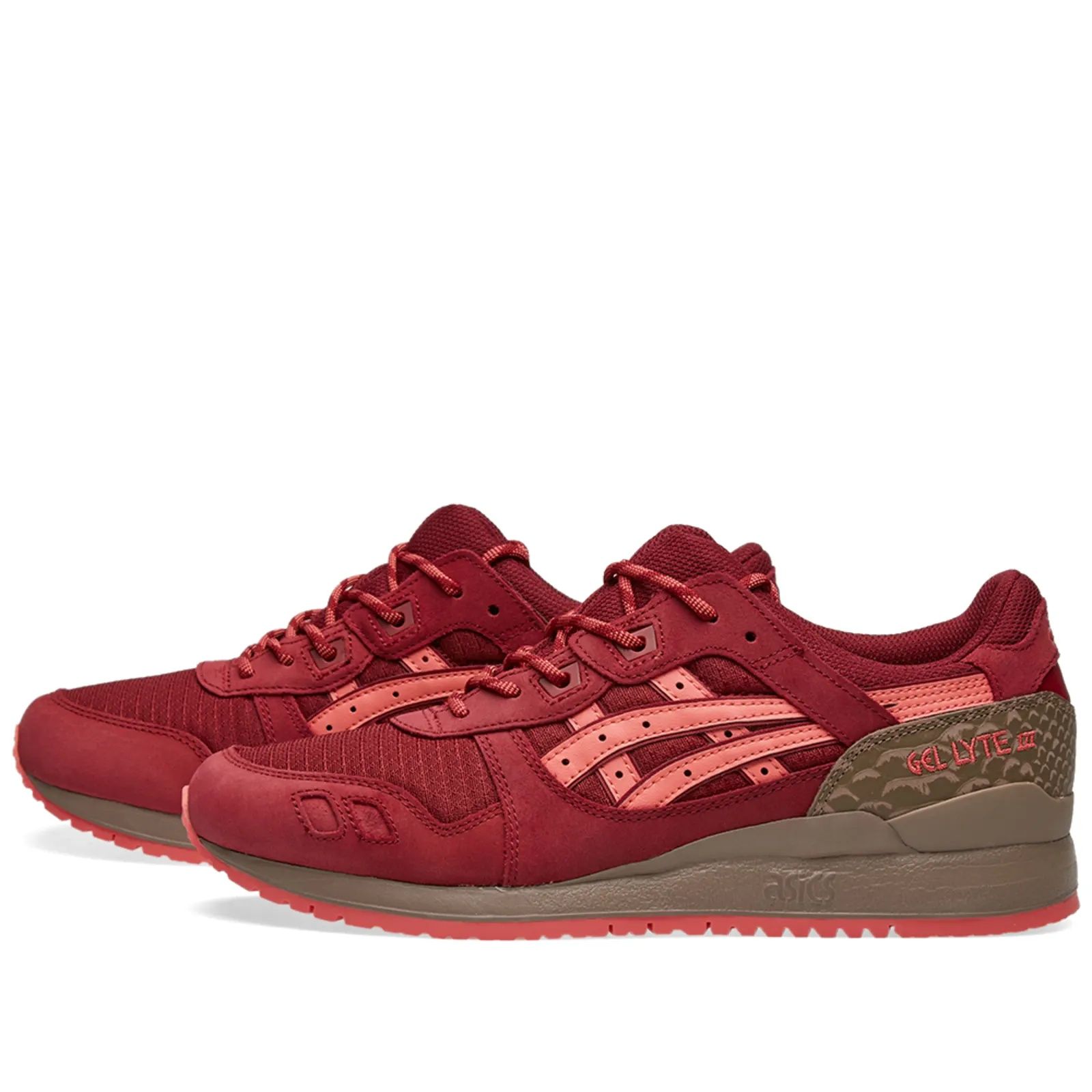 ASICS GEL LYTE III, Nr 43, rosu, nou