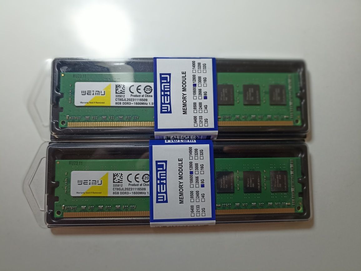 Ddr3 8gb 2шт новый