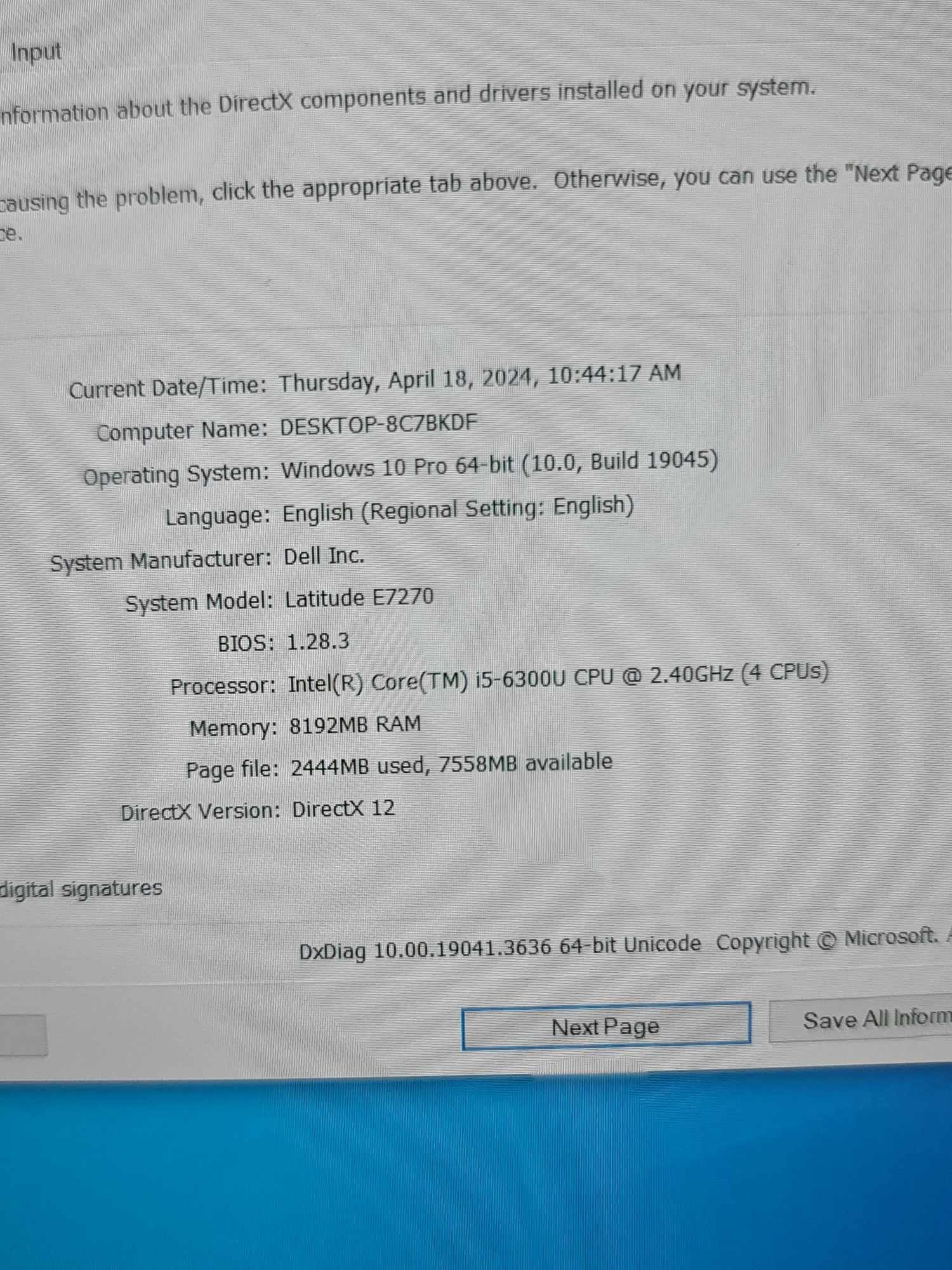 Laptop Dell cu i5 generatia a 6 a