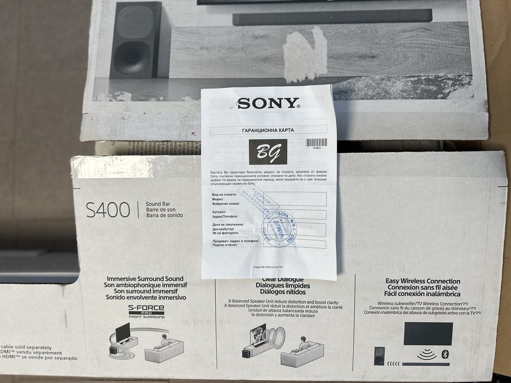 Саунбар Sony S400
