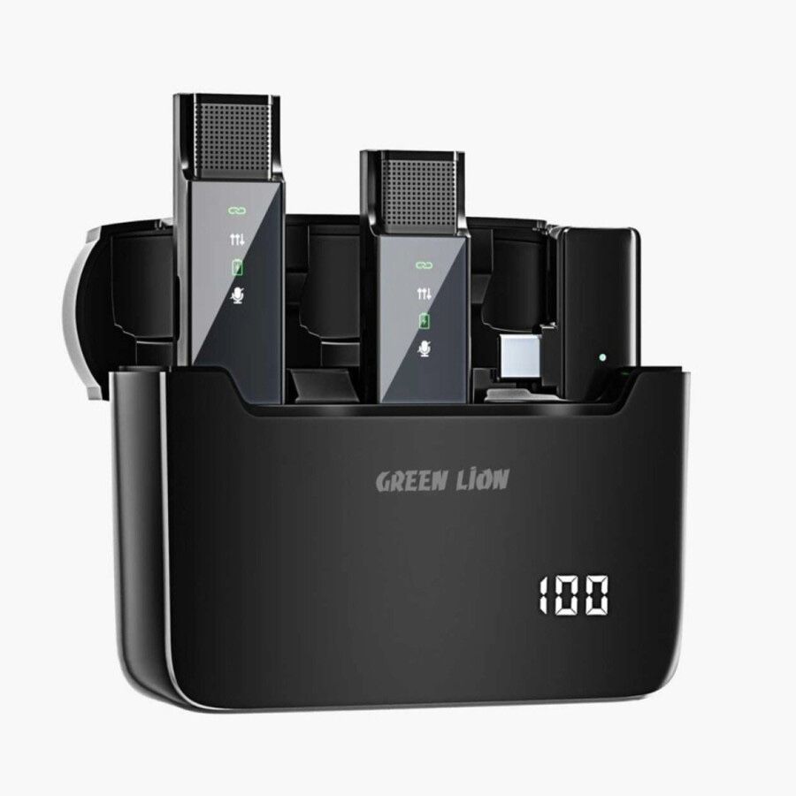 Green Lion 2in1 simsiz mikrofon Lightning & Type-C / Беспроводной