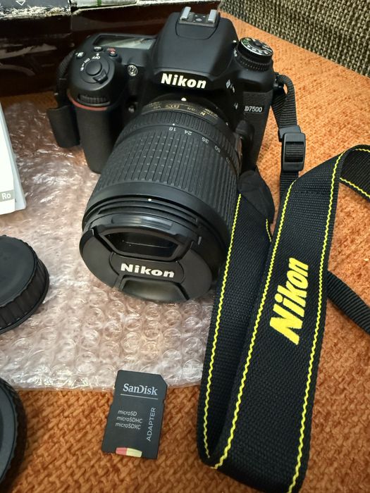 Vând ap. DSLR NIKON D7500, 20.9 MP + obiectiv  18-140 mm VR