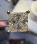 Cercei cu moissanite Princess cut