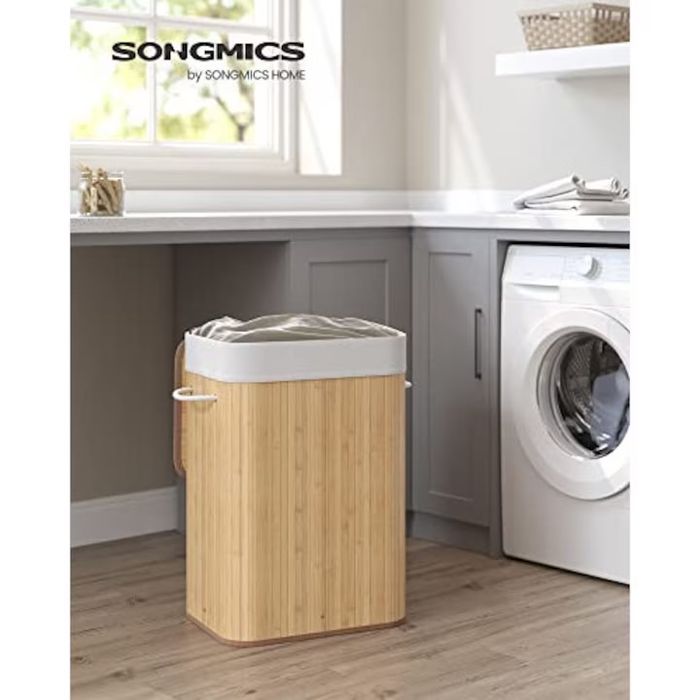 Кош за пране, бамбук, 72L SONGMICS