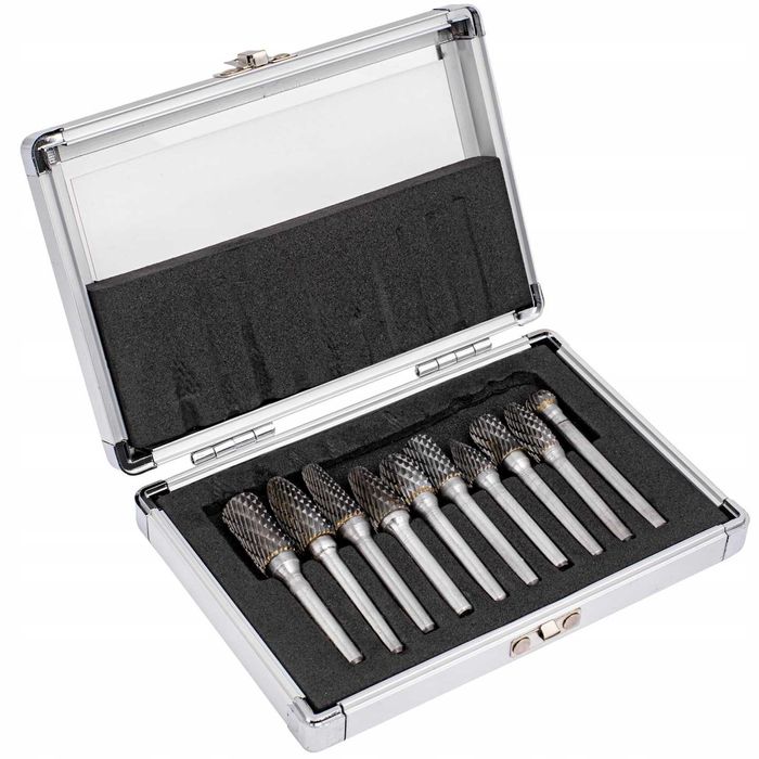 Set freze carbura de metal Tungsten Wolfram 10piese HSS (V05041)