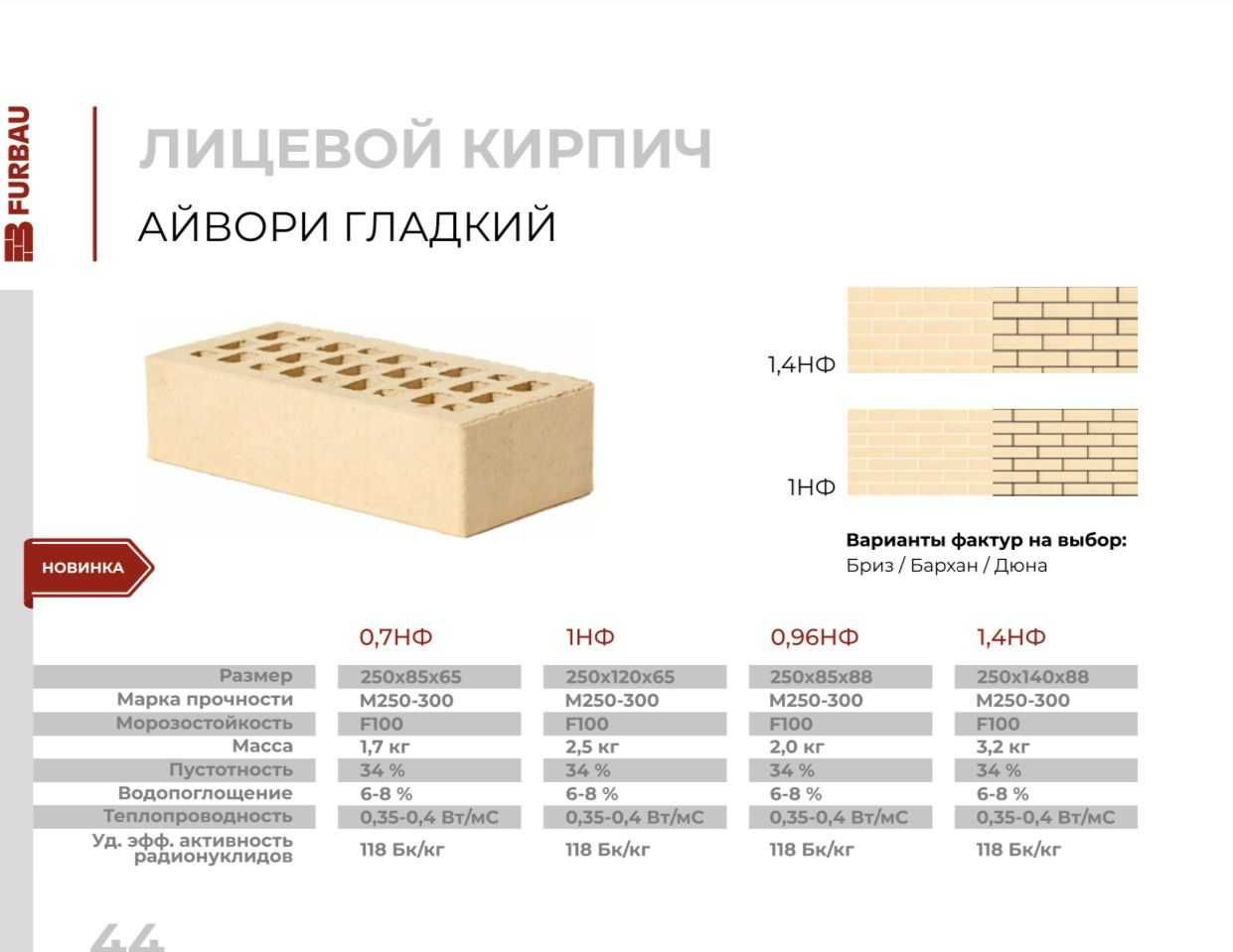 кирпич облицовочный Айвори