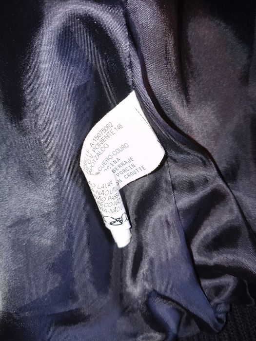 Geacă din piele întoarsă naturală (porc)Zara.