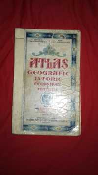 Atlas geografic 1935 impreuna cu serie de carti despre monarhia romana