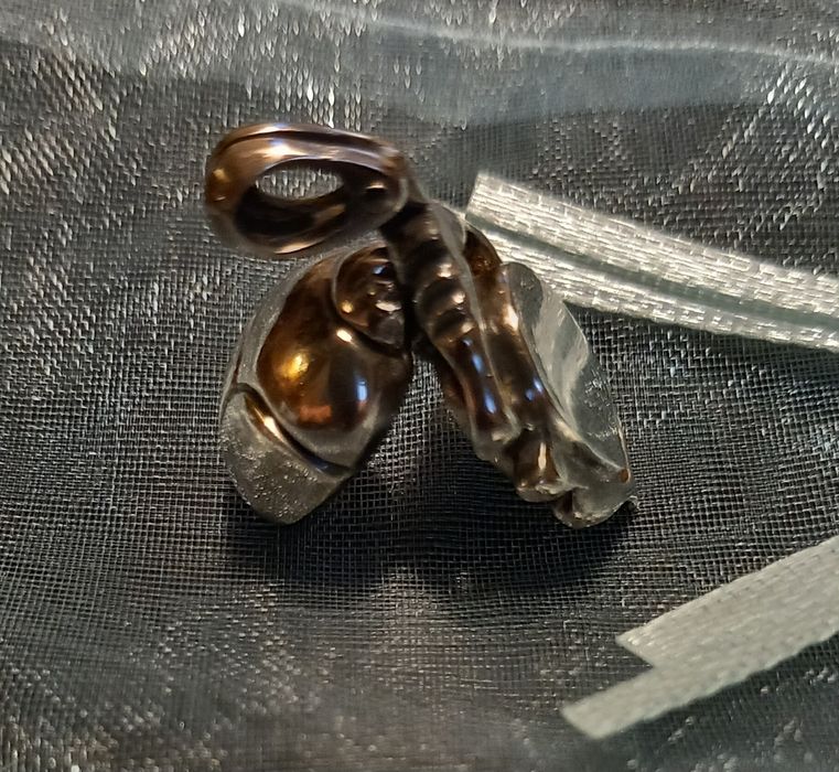 Сребърен мадальон скарабей