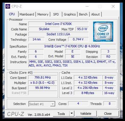 Процесор Intel® Core™ i7-6700К lga 1151