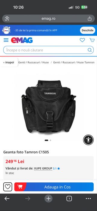 Geanta TAMRON aparat foto/Dslr NOUĂ!