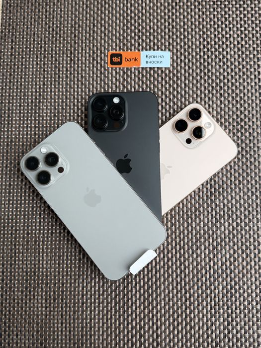 НОВ! *ЛИЗИНГ* iPhone 16 Pro Max 256Gb Black / Natural / Desert Titani