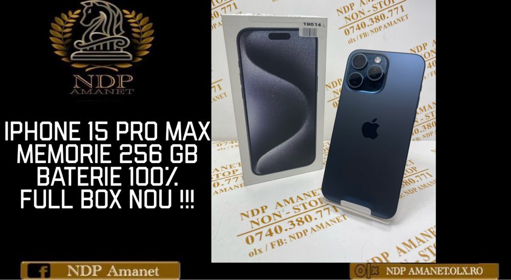 NDP Amanet NON-STOP Calea Vitan Nr.121 Iphone 15 PRO MAX NOU (19014)