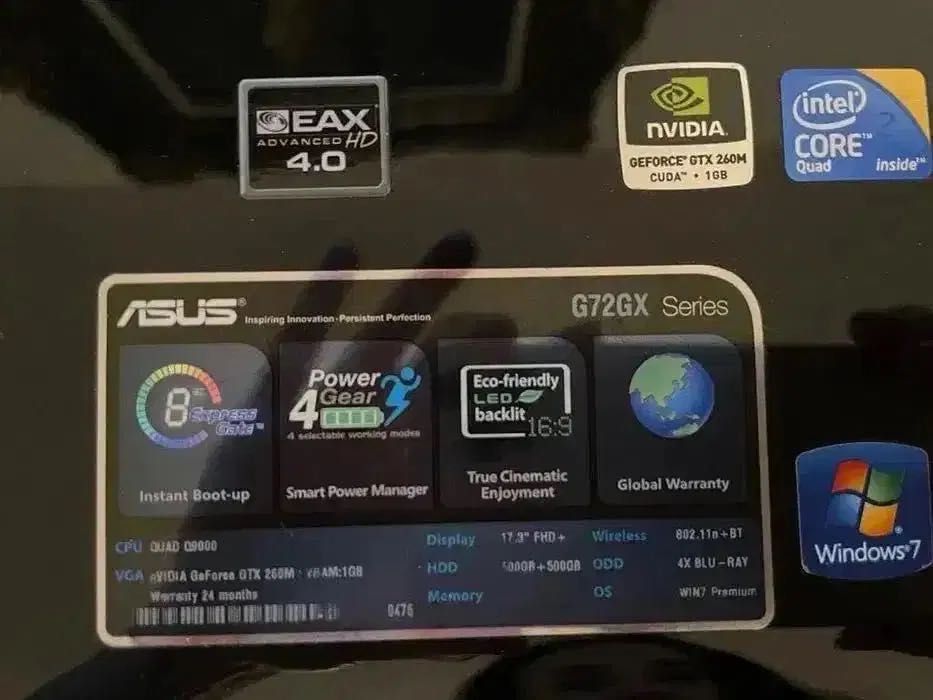 Laptop Asus G72, “Republic of Gamers”